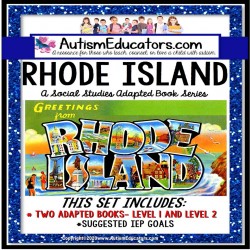 RHODE ISLAND State Symbols ADAPTED BOOK for Special Education and Autism